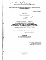 Экономическая оценка эффективности утилизации тонкодисперсных отходов добычи и обогащения угля Печорского бассейна - тема диссертации по экономике, скачайте бесплатно в экономической библиотеке