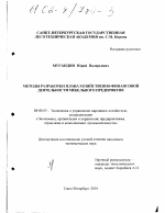 Методы разработки плана хозяйственно-финансовой деятельности мебельного предприятия - тема диссертации по экономике, скачайте бесплатно в экономической библиотеке