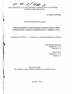 Организационно-экономические аспекты защиты прав потребителей на рынке потребительских товаров и услуг - тема диссертации по экономике, скачайте бесплатно в экономической библиотеке