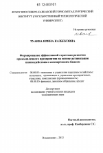 Формирование эффективной стратегии развития промышленного предприятия на основе активизации взаимодействия с коммерческим банком - тема диссертации по экономике, скачайте бесплатно в экономической библиотеке