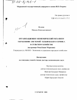 Организационно-экономический механизм управления системой технического сервиса в сельском хозяйстве - тема диссертации по экономике, скачайте бесплатно в экономической библиотеке