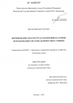 Формирование оплаты труда в компании на основе использования системы должностных уровней - тема диссертации по экономике, скачайте бесплатно в экономической библиотеке