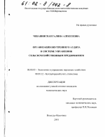 Организация внутреннего аудита в системе управления сельскохозяйственным предприятием - тема диссертации по экономике, скачайте бесплатно в экономической библиотеке