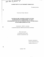 Формирование муниципальной системы экономического мониторинга малого предпринимательства - тема диссертации по экономике, скачайте бесплатно в экономической библиотеке