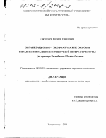 Организационно-экономические основы управления развитием рыночной инфраструктуры - тема диссертации по экономике, скачайте бесплатно в экономической библиотеке