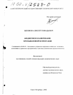 Бюджетное планирование промышленной корпорации - тема диссертации по экономике, скачайте бесплатно в экономической библиотеке