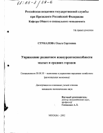 Управление развитием конкурентоспособности малых и средних городов - тема диссертации по экономике, скачайте бесплатно в экономической библиотеке