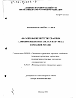Формирование интегрированных планово-бюджетных систем нефтяных компаний России - тема диссертации по экономике, скачайте бесплатно в экономической библиотеке