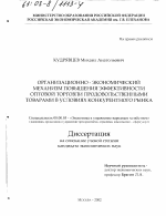 Организационно-экономический механизм повышения эффективности оптовой торговли продовольственными товарами в условиях конкурентного рынка - тема диссертации по экономике, скачайте бесплатно в экономической библиотеке