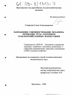 Направления совершенствования механизма мотивации труда работников сельскохозяйственных кооперативов - тема диссертации по экономике, скачайте бесплатно в экономической библиотеке