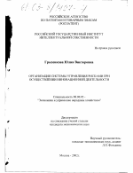 Организация системы управления рисками при осуществлении инновационной деятельности - тема диссертации по экономике, скачайте бесплатно в экономической библиотеке