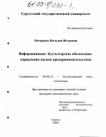 Информационно-бухгалтерское обеспечение управления малым предпринимательством - тема диссертации по экономике, скачайте бесплатно в экономической библиотеке