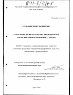 Совершенствование управления промышленными предприятиями теплоснабжения в рыночных условиях - тема диссертации по экономике, скачайте бесплатно в экономической библиотеке