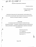 Совершенствование организационно-экономического механизма взаимодействия промышленных предприятий малого и среднего бизнеса с банками - тема диссертации по экономике, скачайте бесплатно в экономической библиотеке