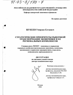 Стратегические приоритеты рыночной трансформации экономики и ее региональных комплексов - тема диссертации по экономике, скачайте бесплатно в экономической библиотеке