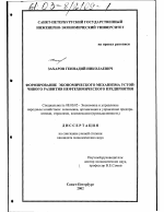 Формирование экономического механизма устойчивого развития нефтехимического предприятия - тема диссертации по экономике, скачайте бесплатно в экономической библиотеке