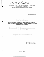 Планирование и оценка эффективности труда в федеральных органах исполнительной власти в современных условиях - тема диссертации по экономике, скачайте бесплатно в экономической библиотеке