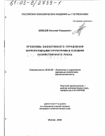 Проблемы эффективного управления корпоративными структурами в условиях хозяйственного риска - тема диссертации по экономике, скачайте бесплатно в экономической библиотеке
