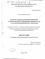 Разработка методов адаптации предприятий в условиях динамично изменяющейся внешней среды за счет использования Интернет-технологий - тема диссертации по экономике, скачайте бесплатно в экономической библиотеке