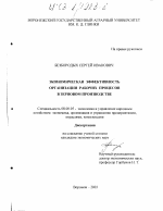 Экономическая эффективность организации рабочих процессов в зерновом производстве - тема диссертации по экономике, скачайте бесплатно в экономической библиотеке