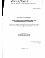 Управление организационным развитием на промышленных предприятиях - тема диссертации по экономике, скачайте бесплатно в экономической библиотеке