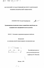 Организационно-методические основы создания бизнес-инкубаторов для поддержки малого предпринимательства в регионах - тема диссертации по экономике, скачайте бесплатно в экономической библиотеке