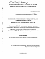 Повышение эффективности функционирования акционерных обществ АПК - тема диссертации по экономике, скачайте бесплатно в экономической библиотеке