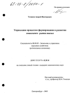 Управление процессом формирования и развития локального рынка жилья - тема диссертации по экономике, скачайте бесплатно в экономической библиотеке