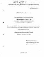 Совершенствование управления сбытовой деятельностью сельских товаропроизводителей - тема диссертации по экономике, скачайте бесплатно в экономической библиотеке