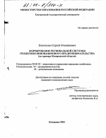 Формирование региональной системы поддержки инновационного предпринимательства - тема диссертации по экономике, скачайте бесплатно в экономической библиотеке