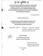 Формирование инновационных процессов хозяйствующего субъекта: стратегия, управление, бюджетирование - тема диссертации по экономике, скачайте бесплатно в экономической библиотеке