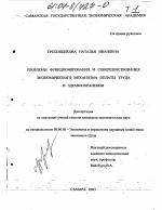 Проблемы функционирования и совершенствования экономического механизма оплаты труда в здравоохранении - тема диссертации по экономике, скачайте бесплатно в экономической библиотеке