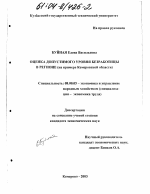 Оценка допустимого уровня безработицы в регионе - тема диссертации по экономике, скачайте бесплатно в экономической библиотеке