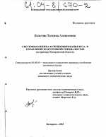 Системная оценка функционирования вуза в управлении подготовкой специалистов - тема диссертации по экономике, скачайте бесплатно в экономической библиотеке