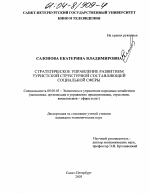 Стратегическое управление развитием туристской структурной составляющей социальной сферы - тема диссертации по экономике, скачайте бесплатно в экономической библиотеке