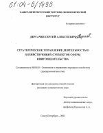 Стратегическое управление деятельностью хозяйствующих субъектов сферы книгоиздательства - тема диссертации по экономике, скачайте бесплатно в экономической библиотеке