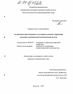 Активизация инвестиционного потенциала денежных сбережений населения в региональной экономической системе - тема диссертации по экономике, скачайте бесплатно в экономической библиотеке