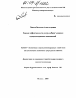 Оценка эффективности ресурсосберегающих и природоохранных инвестиций - тема диссертации по экономике, скачайте бесплатно в экономической библиотеке